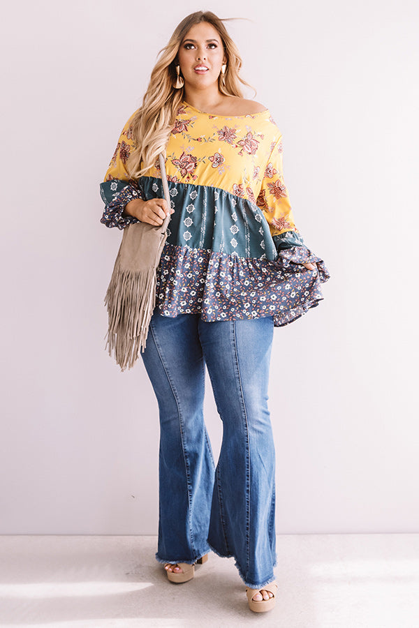 Autumn Splendor Babydoll Top Curves Image - 3