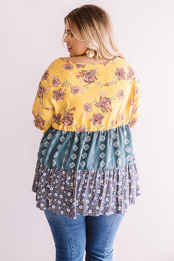 Autumn Splendor Babydoll Top Curves Image - 5