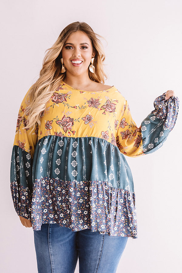 Autumn Splendor Babydoll Top Curves Image - 2