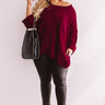 Fall Friendly Chenille Shift Sweater in Merlot Curves Image - 1
