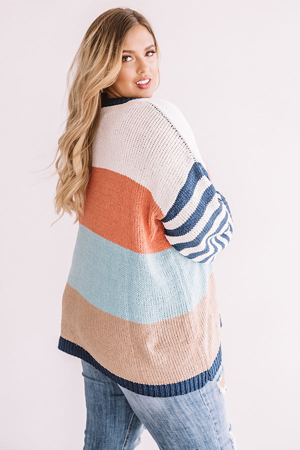 Finding Bliss Stripe Knit Sweater  Curves Image - 5