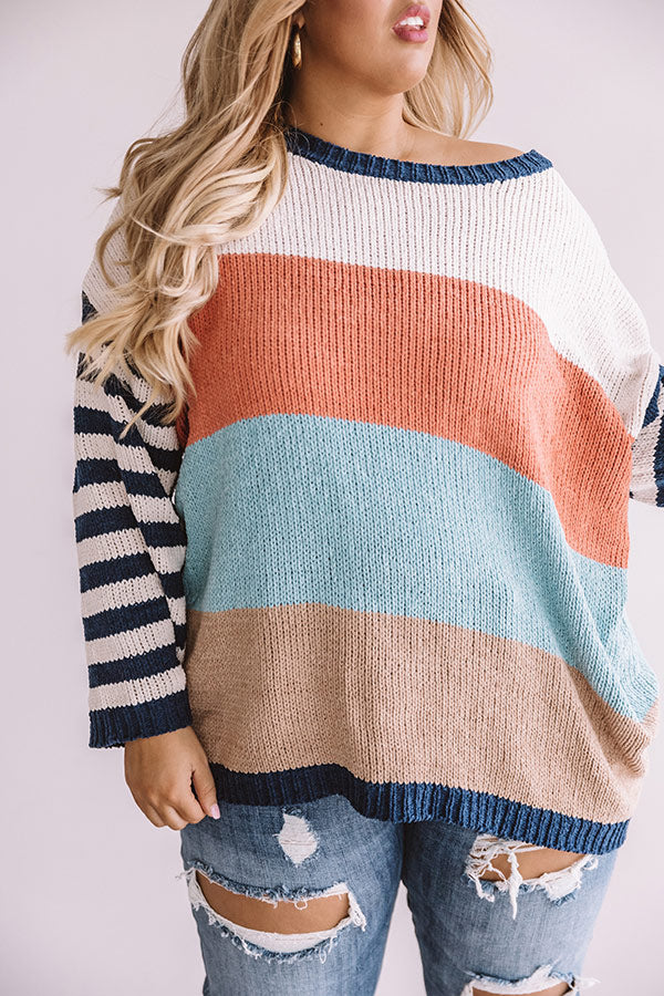 Finding Bliss Stripe Knit Sweater  Curves Image - 3