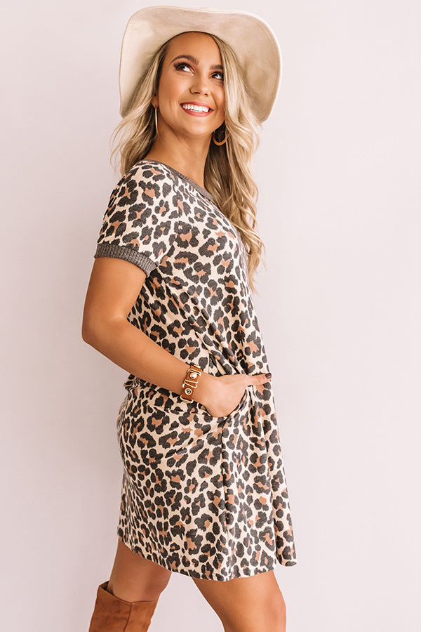 Skip The Beat Leopard Shift Dress Image - 3
