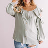 Romantic Reflections Ruffle Top In Sage Curves Image - 1