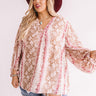 Romantic Retreat Snake Print Top In Sangria Curves Image - 1