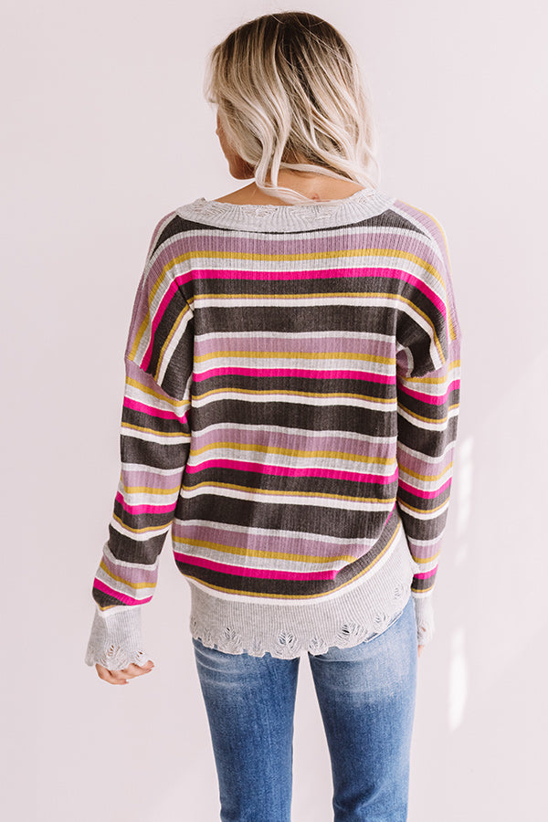 Sun Valley Slopes Stripe Shift Sweater Image - 5