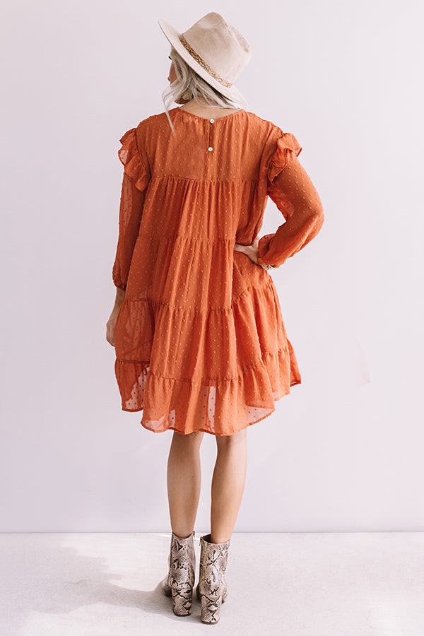 Pumpkin Spice Splendor Shift Dress In Pumpkin Image - 5