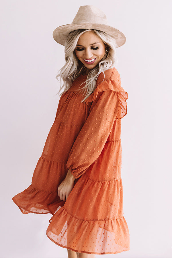 Pumpkin Spice Splendor Shift Dress In Pumpkin Image - 1