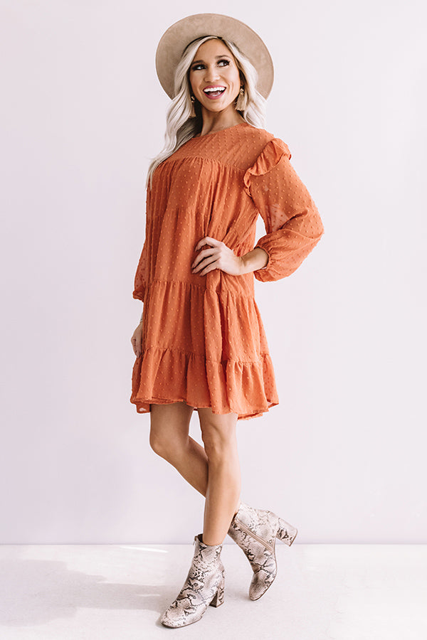 Pumpkin Spice Splendor Shift Dress In Pumpkin Image - 4