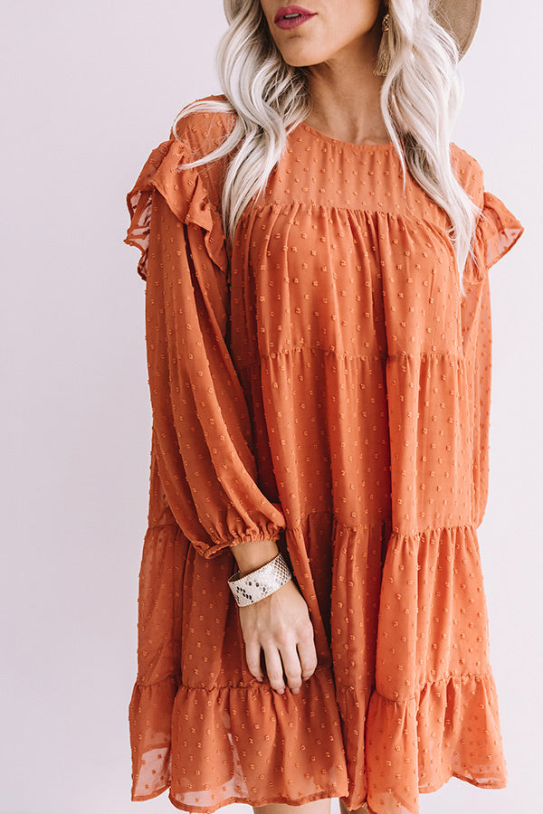 Pumpkin Spice Splendor Shift Dress In Pumpkin Image - 2