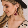 Making Music Tassel Earrings in Wine Image - 1