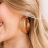 Happy In Hollywood Hoop Earrings In Brown Image - 1