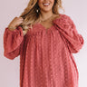 Spot On Babydoll Top In Blush Curves Image - 1