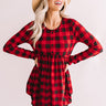 Insider Style Buffalo Check Babydoll Top Image - 1