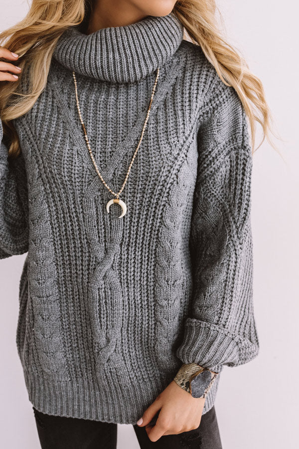 Saved By The Belle Knit Sweater In Light Slate • Impressions Online ...