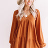 Skip To The Beat Babydoll Top in Rust Image - 1