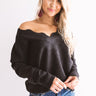 Jet Set Snuggles Shift Sweater In Black Image - 1