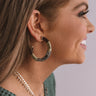 Weekend Wine Down Snake Print Earrings In Brown Image - 1