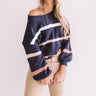 Marvelous Mountain Views Stripe Sweater in Navy Image - 1