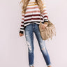 Apple Spiced Kisses Stripe Sweater Image - 1