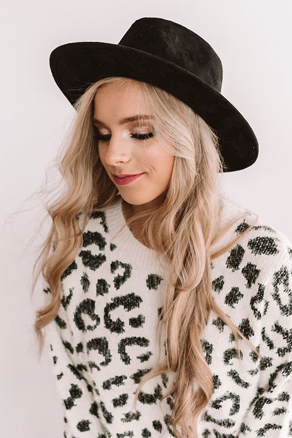 World Renowned Faux Suede Hat In Black Image - 2