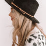 World Renowned Faux Suede Hat In Black Image - 1