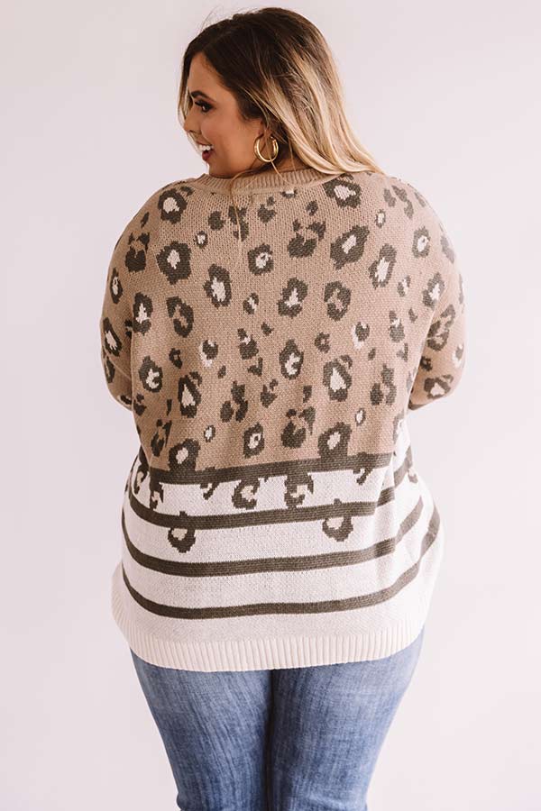 Chic Simplicity Leopard Sweater  Curves Image - 5