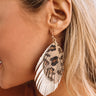 Leaf It Be Leopard Earrings In Tan Image - 1