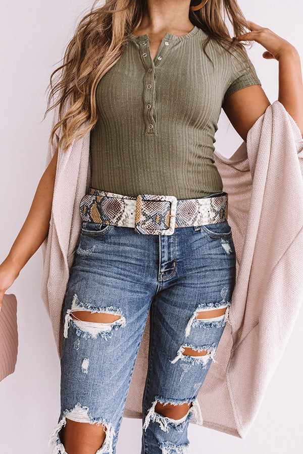 Posh Print Snake Print Belt Image - 2