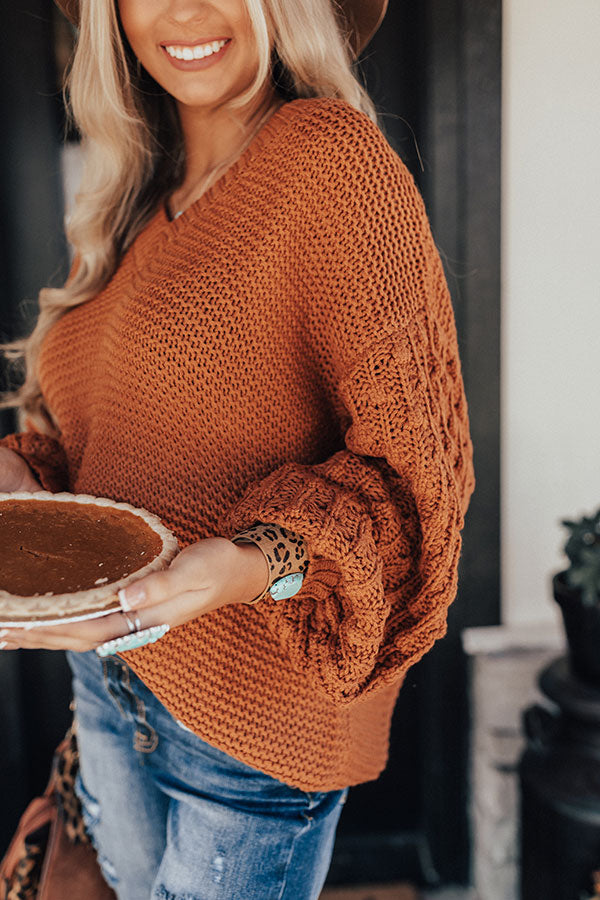 Colorado Winter Knit Sweater In Rust Image - 1