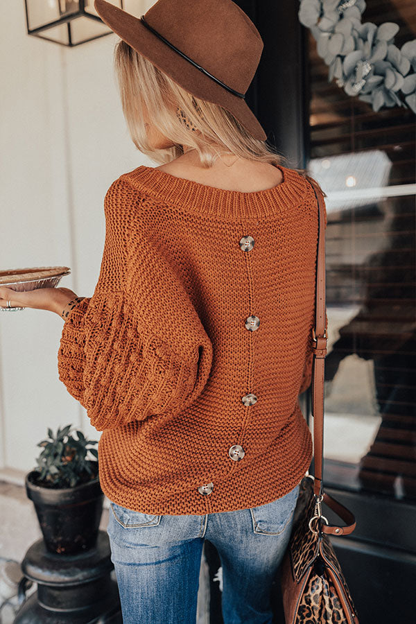 Colorado Winter Knit Sweater In Rust Image - 1