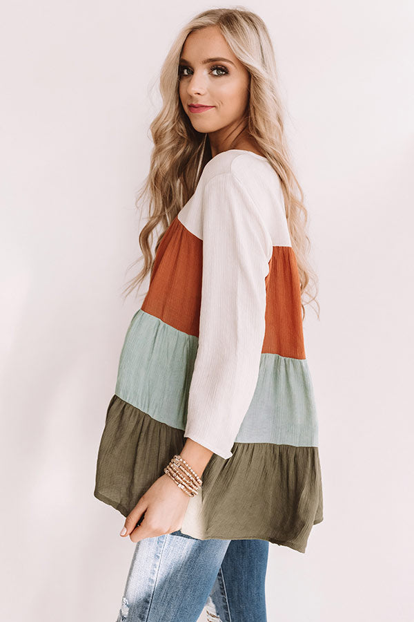 Leaves And Laughter Babydoll Top Image - 3