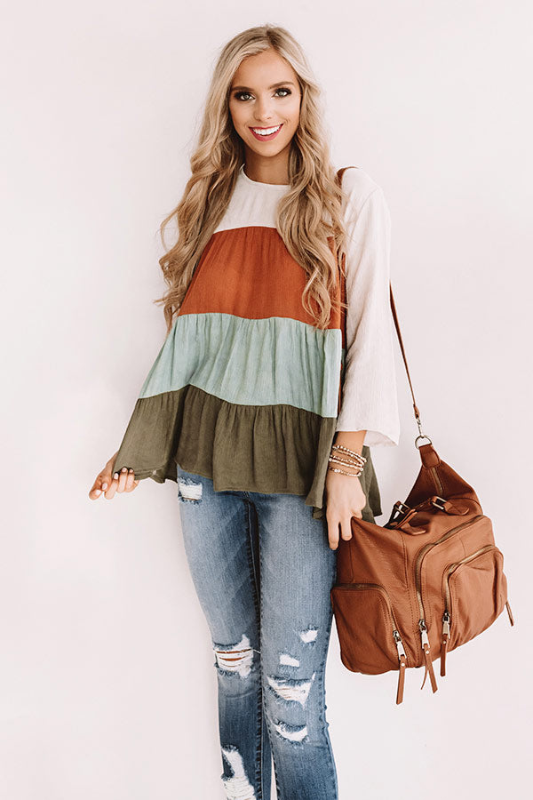 Leaves And Laughter Babydoll Top Image - 4