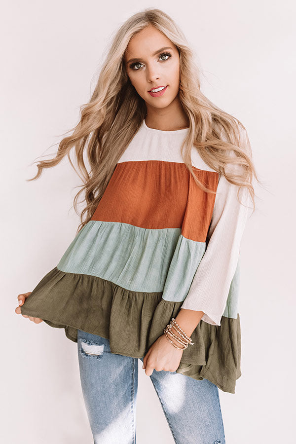 Leaves And Laughter Babydoll Top Image - 2