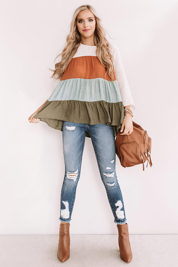 Leaves And Laughter Babydoll Top Image - 1