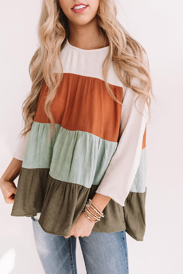 Leaves And Laughter Babydoll Top Image - 5