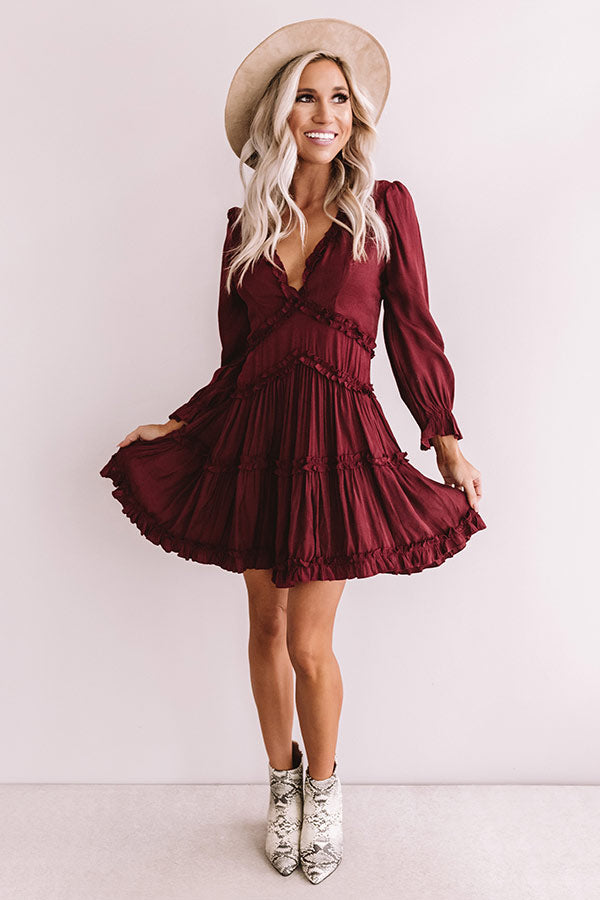 Sweet And Stunning Babydoll Dress In Merlot • Impressions Online Boutique