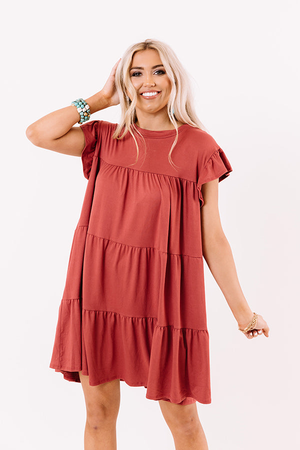 Ready To Party Babydoll Dress In Rustic Rose Image - 2