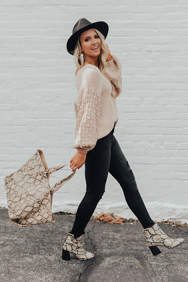 Colorado Winter Knit Sweater In Birch Image - 1