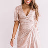 Grand Entrance Sequin Wrap Dress In Pink Image - 1