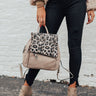 Upstate Adventures Faux Leather Leopard Backpack In Birch Image - 1