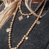 The High Society Beaded Necklace In Brown Image - 1