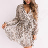 Decide to Dance Snake Print Dress In Brown Image - 1
