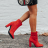 The Keaton Faux Suede Ankle Bootie Image - 1