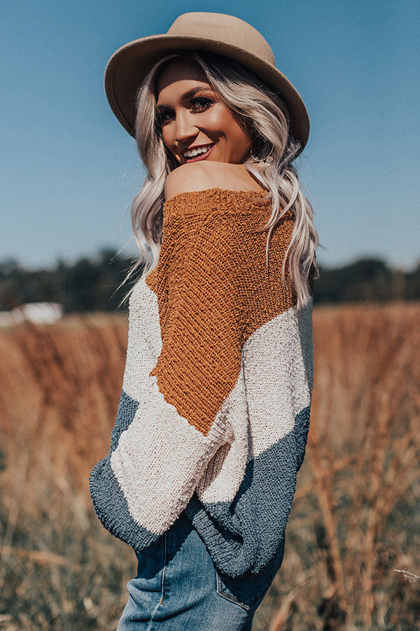 Favorite Flurries Color Block Knit Sweater Image - 1