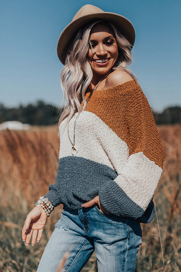 Favorite Flurries Color Block Knit Sweater Image - 1