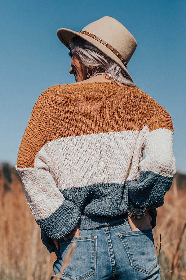 Favorite Flurries Color Block Knit Sweater Image - 1