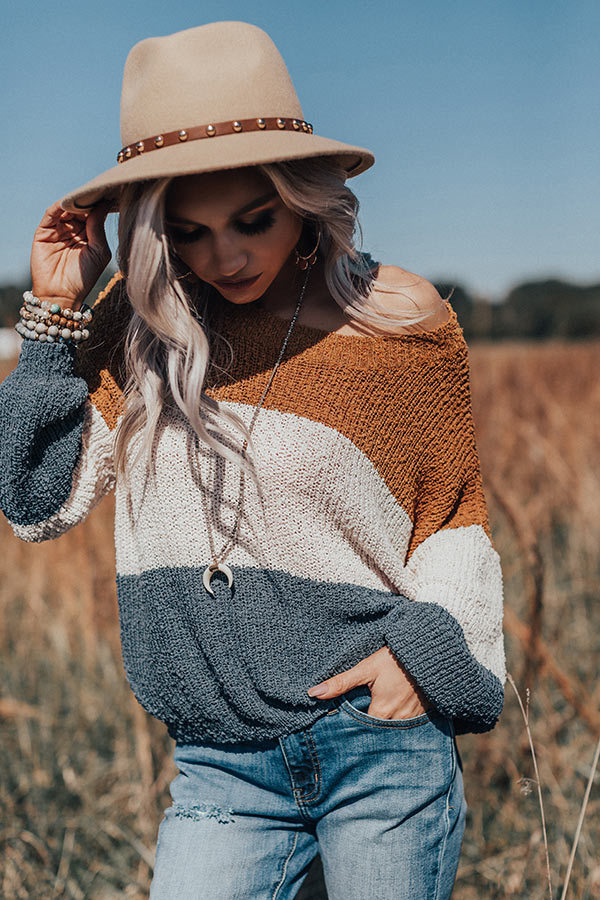 Favorite Flurries Color Block Knit Sweater Image - 1