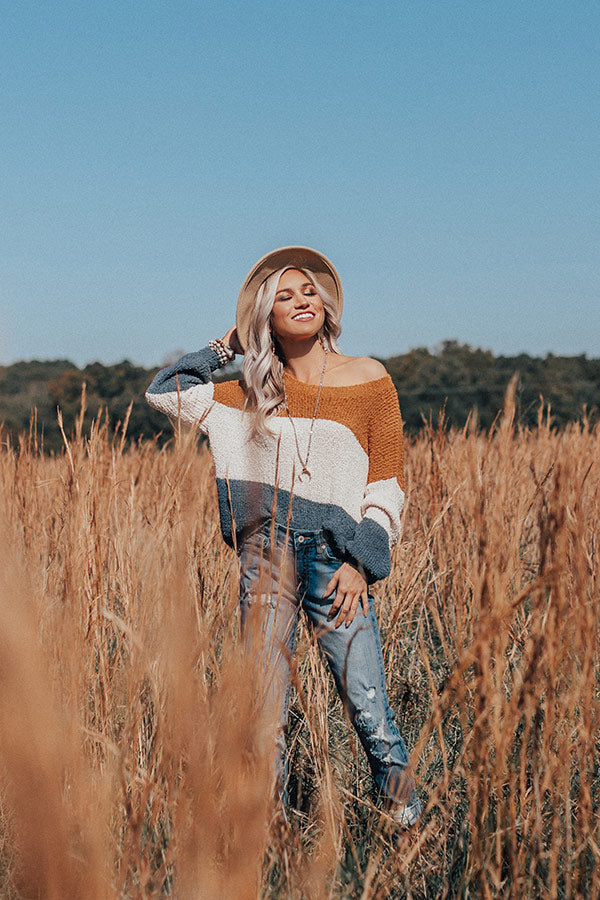 Favorite Flurries Color Block Knit Sweater Image - 1