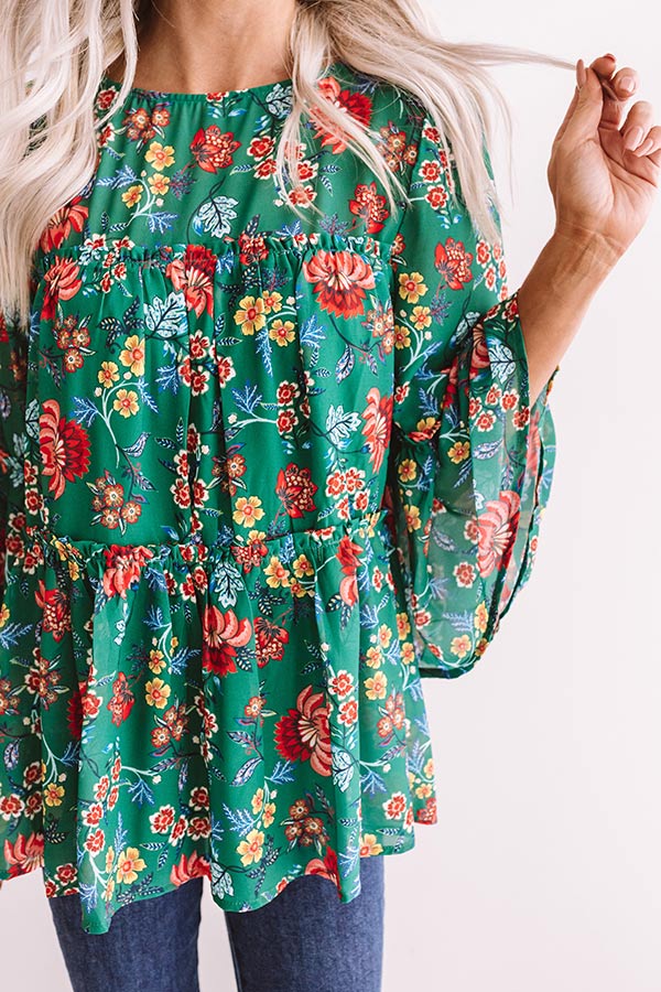 East Avenue Floral Shift Top Image - 5